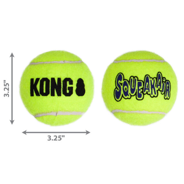 Kong Air Dog Tennis Ball With Squeaker Large 2τμχ - Image 2